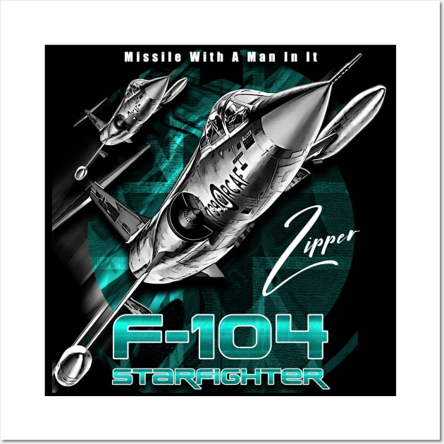 F-104 Starfighter USAF Supersonic Air Superiority Fighter Wall Art by aeroloversclothing